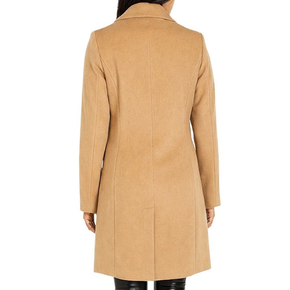 Calvin Klein Women's Coat Size 4 Brown Precious Fiber Long Jacket CW082699 - Picture 3 of 13